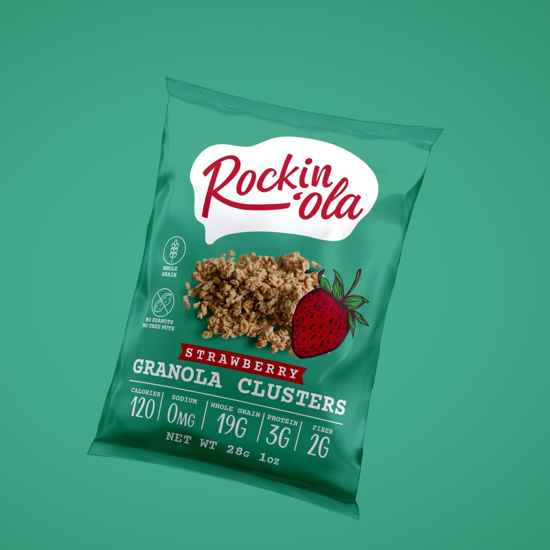 Strawberry Granola- 1 oz Rockin'ola Strawberry Granola- 1 oz Rockin'ola