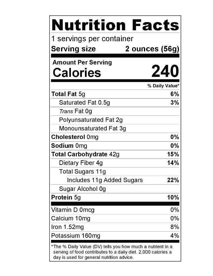 Cinnamon Flavored Granola- 2 oz