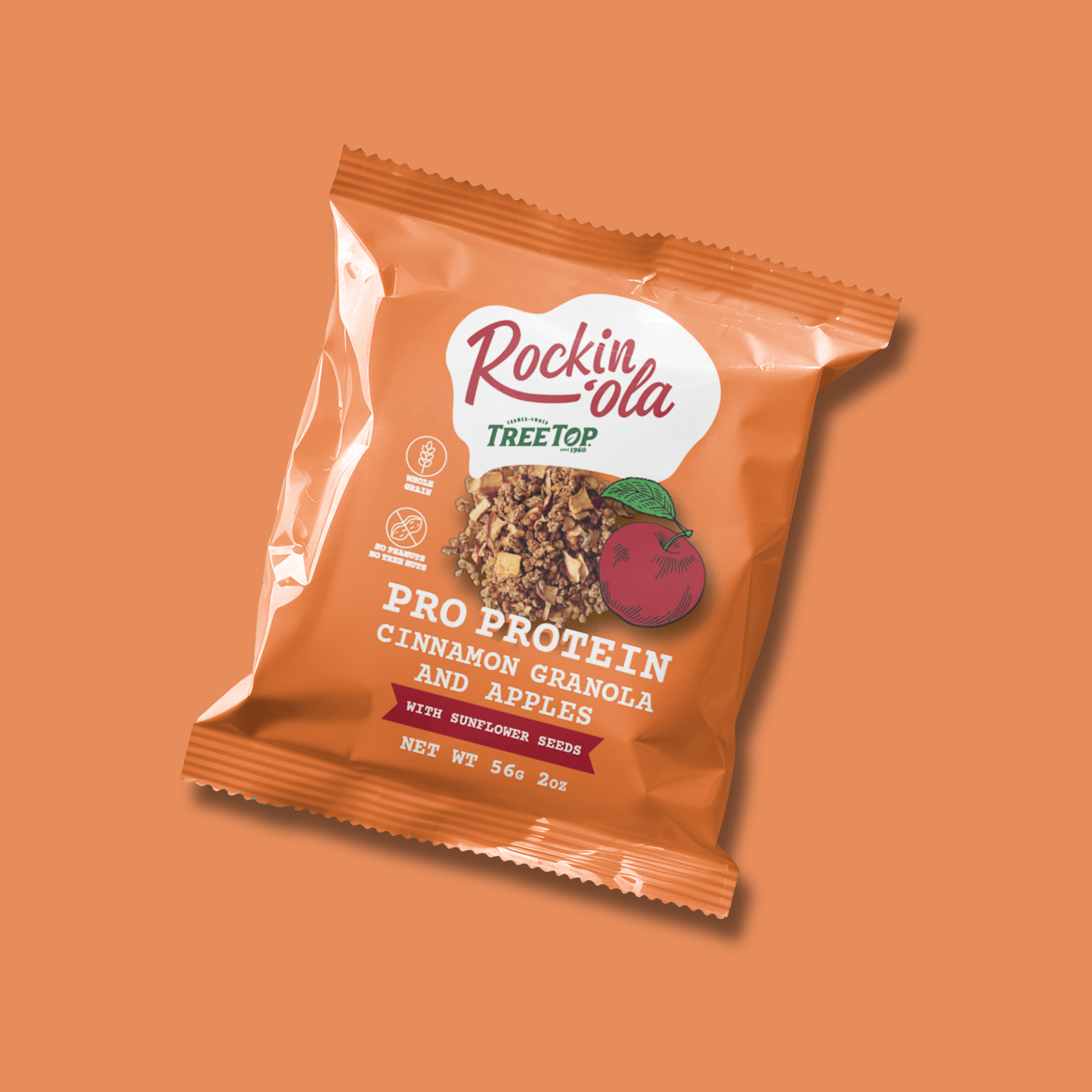 Protein Cinnamon Granola And Apples- 1.84 oz – Rockin'ola