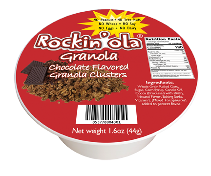 Rockin'Ola Chocolate Granola in a cup
